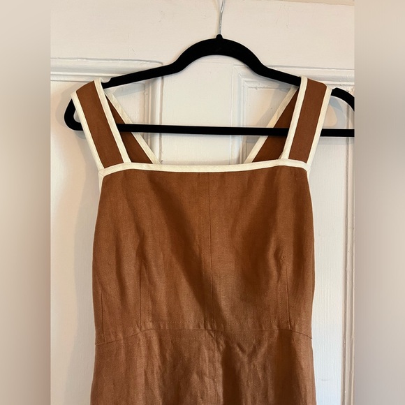 NWT Tuckernuck Oroton Linen Apron Dress | US Sz 10, AU Sz 14 - Picture 4 of 12